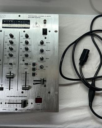 Behringer DX626 Mixer DJ 3 Canali BPM Counter Funz