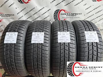 4 PNEUMATICI 215/55 R17 BARUM INVERNALI SEMINUOVE