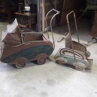 carrozzina e passeggino per  bambini antichi