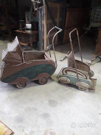 carrozzina e passeggino per  bambini antichi