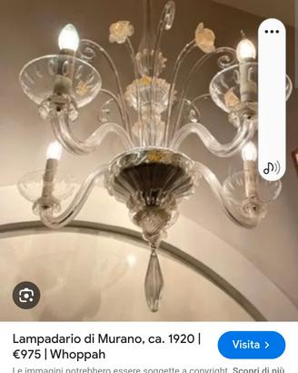 Lampadario anni 40. Appena finita la guerra 