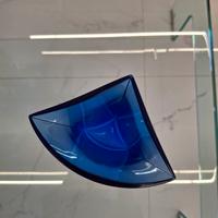 vaso in cristallo azzurro