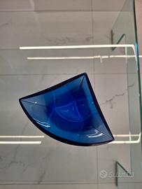 vaso in cristallo azzurro