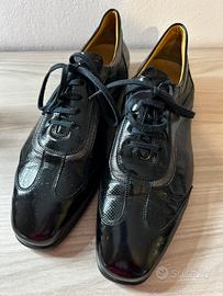 Scarpe Valleverde Uomo in Pelle Nera Lucida