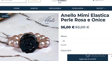 ANELLO ORIG.”MIMI’GIOIELLI(PERLE ROSA/ONICE)NUOVO