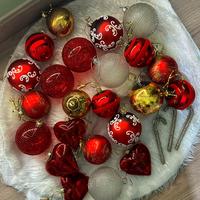 Set di 27 Decorazioni Natalizie in Vetro - 8 cm