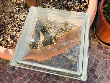 Mattonelle in vetrocemento trasparenti