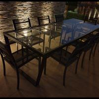 Tavolo Design Ferro e Vetro