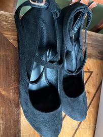 Scape tacco nere vellutate