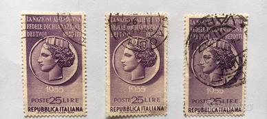 Poste Italiane Siracusana anno 1955