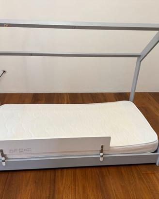 Lettino Montessori/casetta grigio per bambini