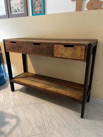 Cassettiera /libreria arlecchino in legno