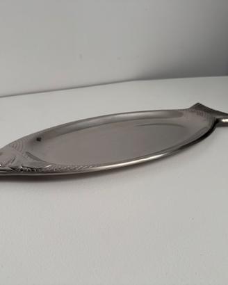 Vassoio vintage a forma di pesce WMF acciaio inox