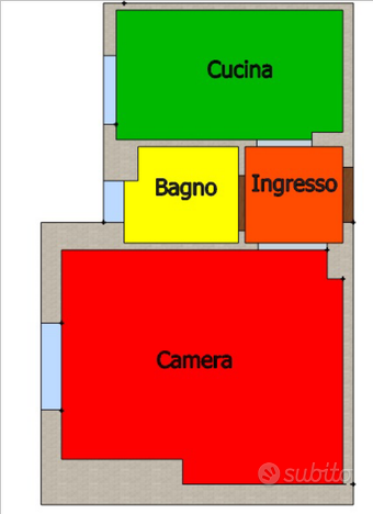 Politecnico Bovisa ampio monolocale cucina