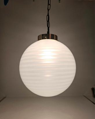 Lampadario a sospensione in vetro design a vortice