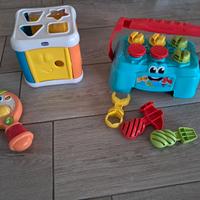 Set giochi Chicco/Clementoni, completo di scatole