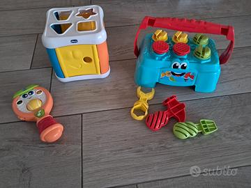 Set giochi Chicco/Clementoni, completo di scatole