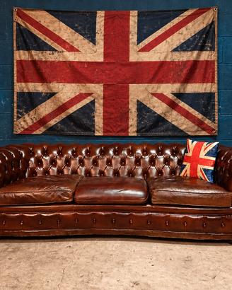 Divano Chester Chesterfield vero cuoio inglese 