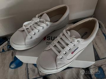 Scarpe superga Block bianche