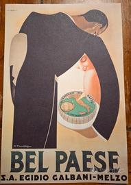 Stampa vintage Bel Paese Galbani