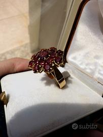 Anello d’epoca in Oro con Granati - Anni ‘30
