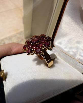 Anello d’epoca in Oro con Granati - Anni ‘30