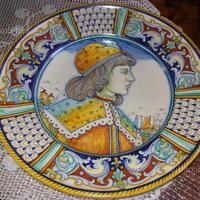 Coppia piatti dipinti a mano cm.43 DERUTA