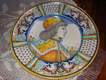 Coppia piatti dipinti a mano cm.43 DERUTA