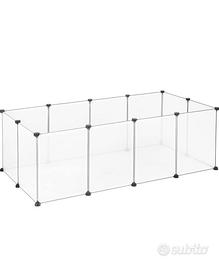 Recinto componibile trasparente per criceti