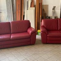 Coppia di divani in pelle Chateau d'Ax