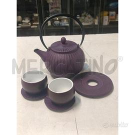 TEIERA IN GHISA VIOLA + TAZZINE VIOLA