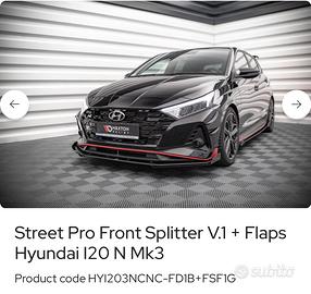 Front Splitter V.1 + Flaps (HYUNDAI I20N) MD