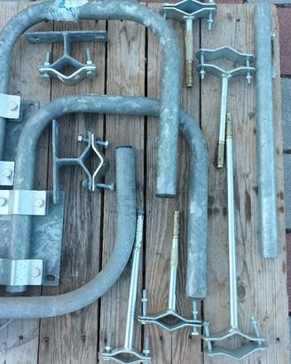 Ganci per parabola e palo antenna