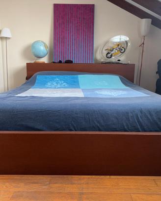 Letto Malm Ikea legno con materasso incluso