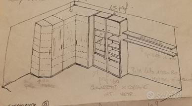 CAMERETTA GIALLA CON INSERTI VERDEMELA