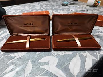 Coppia di penne Aurora in argento 925