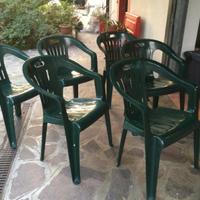 Sedie plastica verde