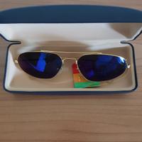 Occhiali aviatore specchiati blu nuovi REBEX 