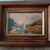 Quadretto con cornice in legno 