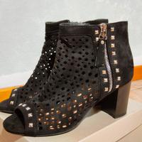 scarpe nere con tacco aperte janessa taglia 37