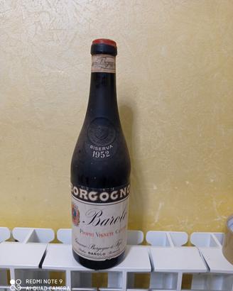 vino barolo Borgogno riserva 1952