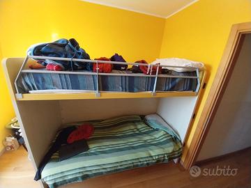 Letto a castello salvaspazio super accessoriato