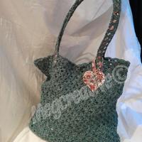 Borsa uncinetto. Fettuccia. Handmade