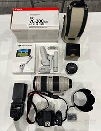 Canon 1200d + 70-200 f2.8 IS + 50mm 1.8 + kit