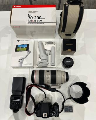 Canon 1200d + 70-200 f2.8 IS + 50mm 1.8 + kit