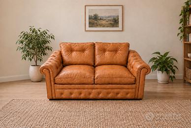 Divano letto in pelle 