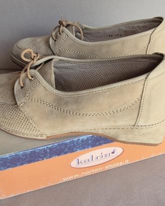 Scarpe donna n.39 - Katrin - Nabuk Bucato Sabbia