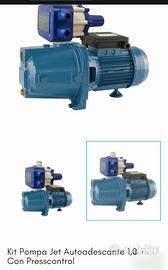 Kit Pompa Jet Autoadescante 1,0hp Con Presscontrol