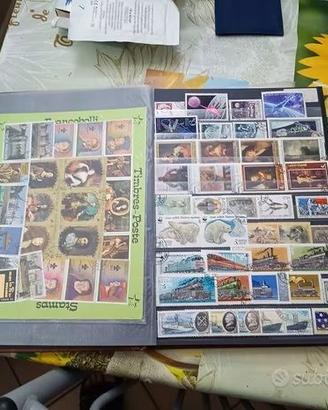 Francobolli usati collezione 4 album pieni