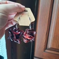 orecchini con potpourri,in resina